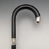 1930 British Vintage Men's Cane, Black Shaft, Sterling Silver Decorated Curved Handle, 92cm